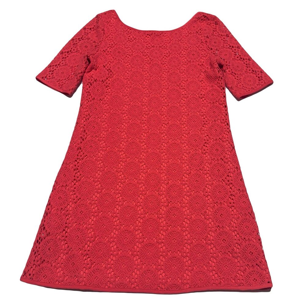 Girls Lilly Pulitzer Breakers Lace Topanga Coral Crochet Dress Size L 8 10
